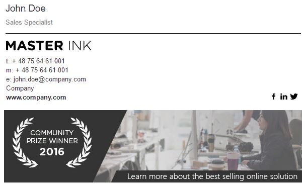 เทมเพลต HTML ลายเซ็นอีเมล