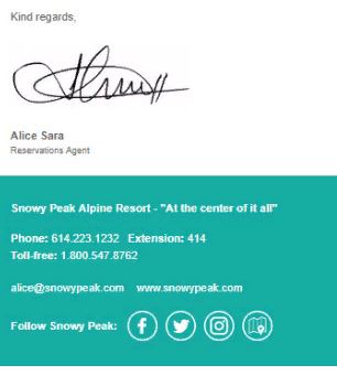 เทมเพลตลายเซ็นอีเมลฟรี