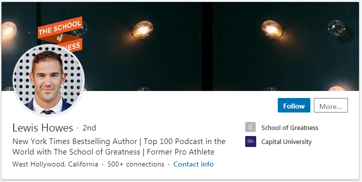 很棒的LinkedIn個人資料的例子