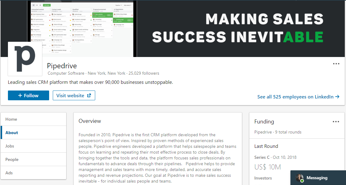 modèle de profil linkedin