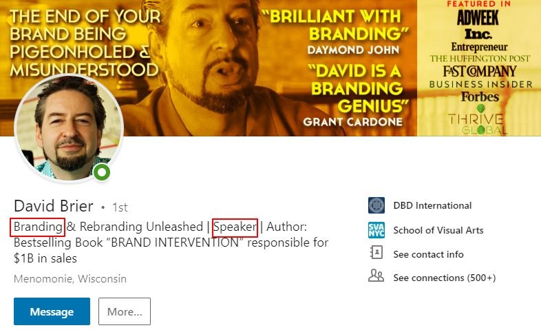 esempi di titoli per linkedin