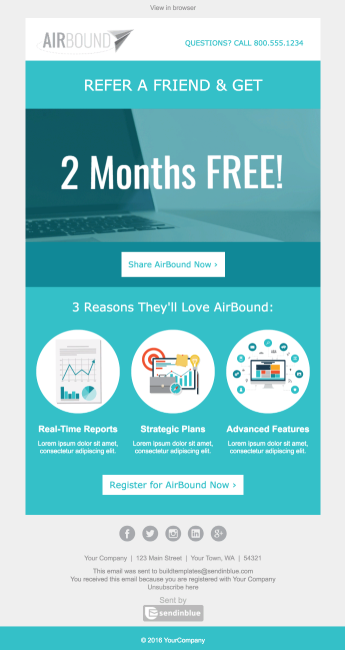 modello di email professionale