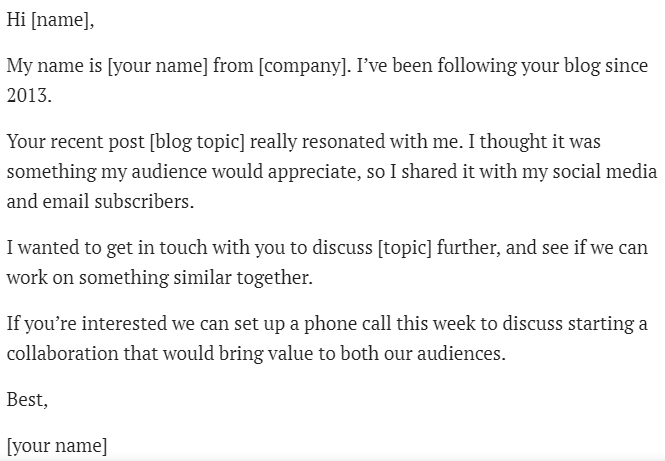 modello di email professionale