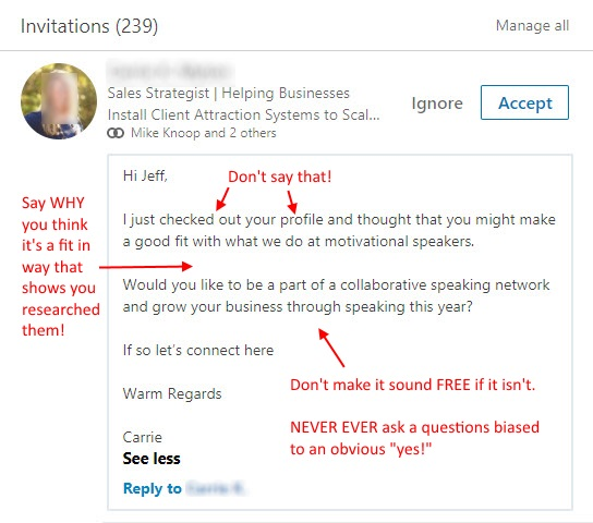 ejemplos de plantillas de mensajes de linkedin