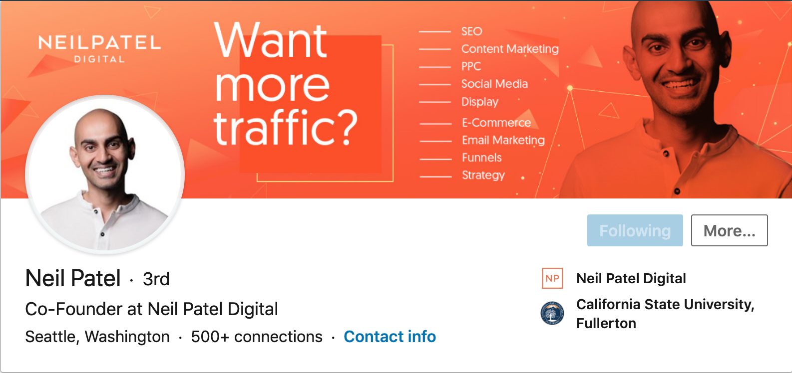 exemplos de fotos do LinkedIn