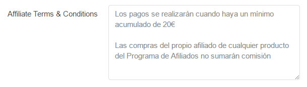 Terminos de afiliados