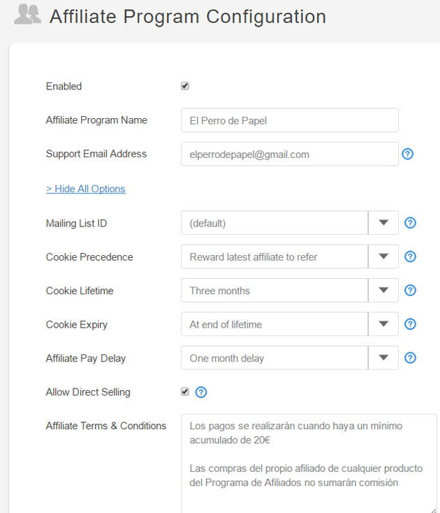 Programa de afiliacion