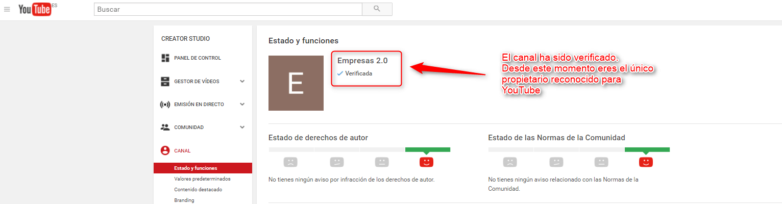 ベリフィカドトゥ運河 Verificado tu canal