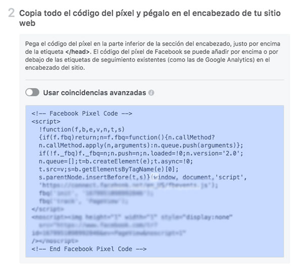 pixel de facebook