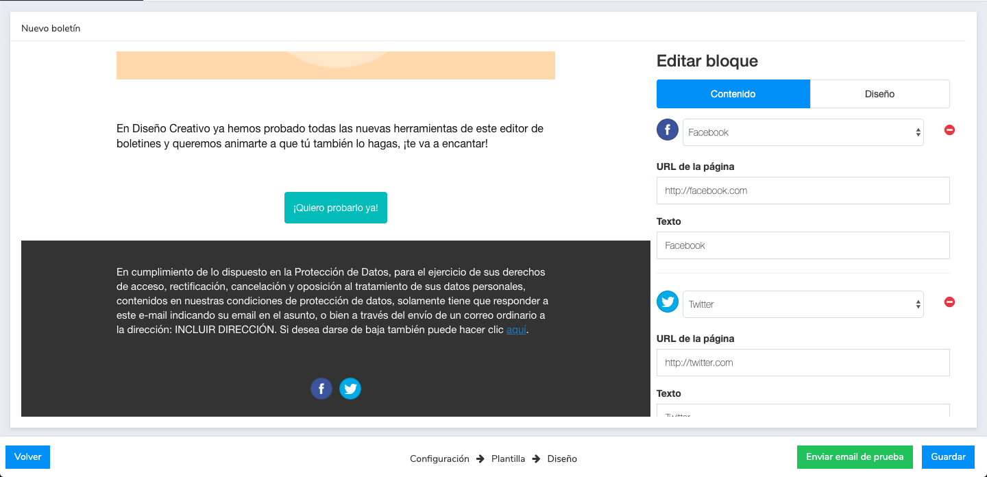 editor de newsletter gratis