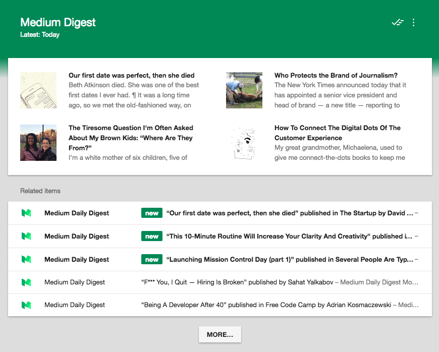 moyen - boîte de réception par gmail - newsletter consultable