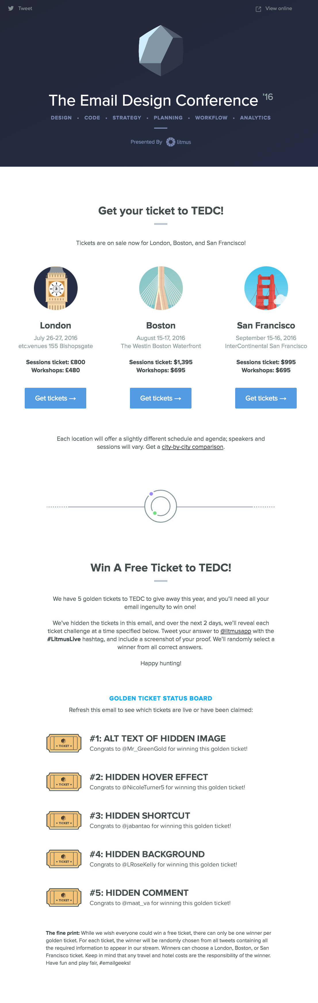 اطلع على البريد الإلكتروني الكامل ، بما في ذلك الرمز ، باستخدام Litmus Scope.