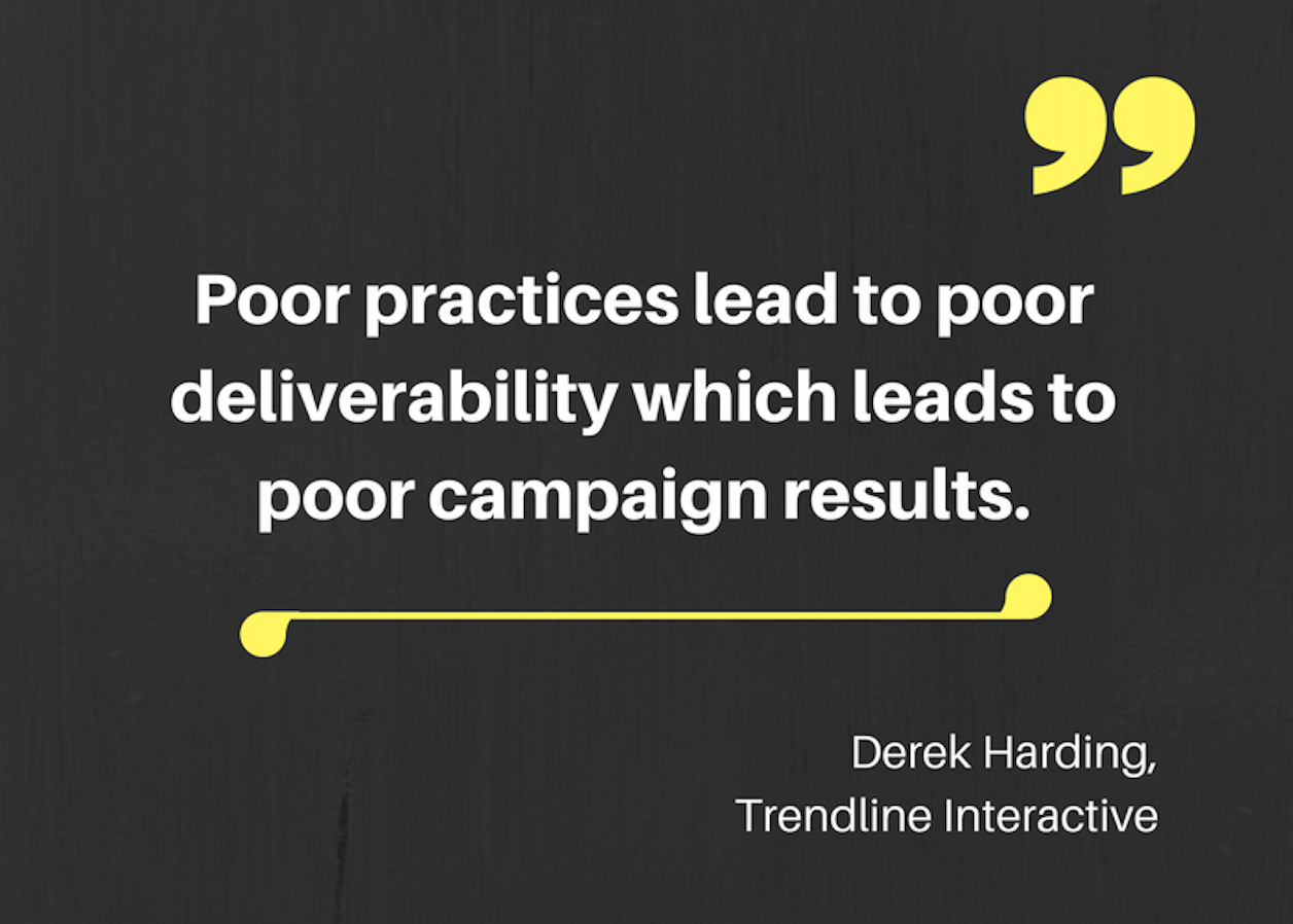 Плохая практика приводит к плохой доставляемости, что приводит к плохим результатам кампании