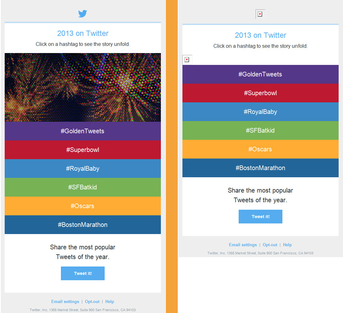 Defensives Design in Twitter-E-Mails