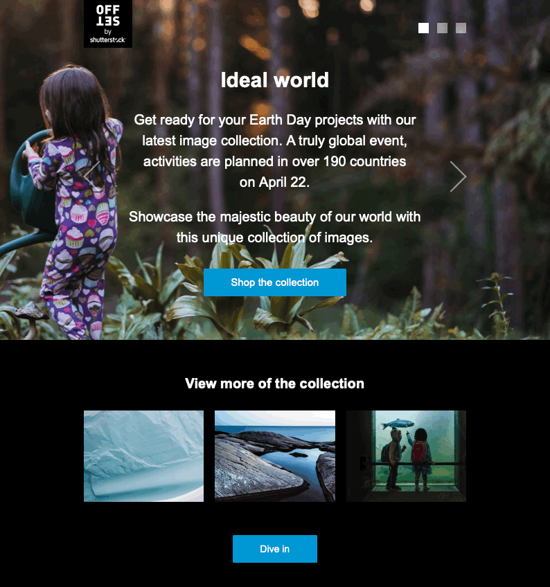 交互式電子郵件圖像輪播