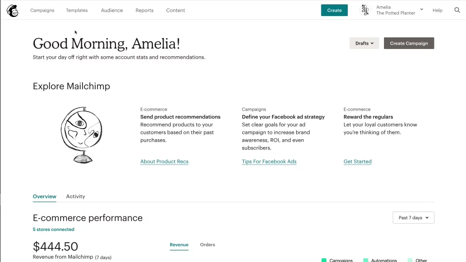 Painel Mailchimp