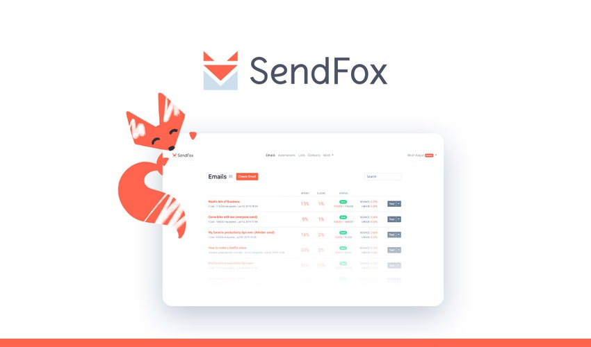 Serviço de marketing por e-mail SendFox