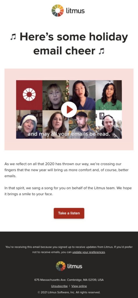 Email apresiasi pelanggan liburan lakmus