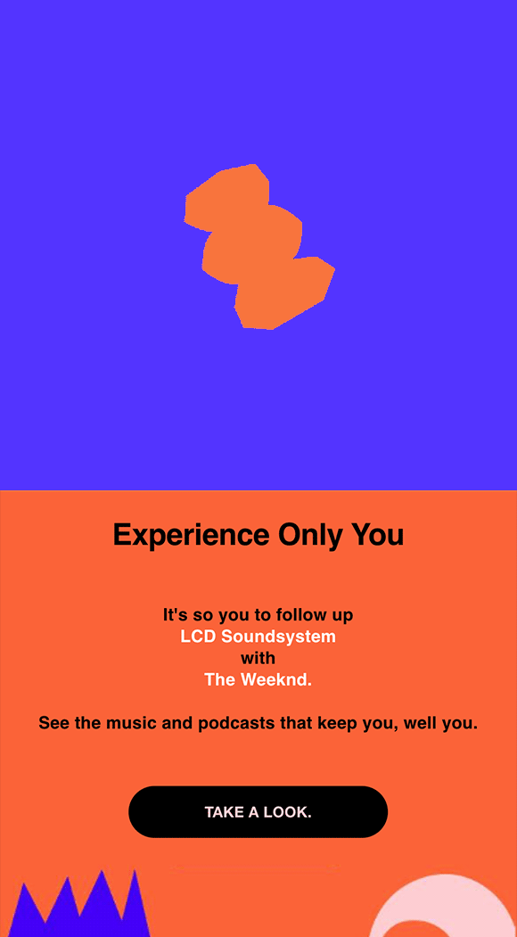 Campagne e-mail Spotify Only You