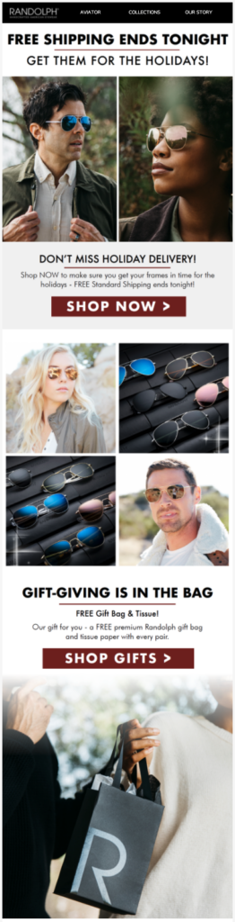 E-mail della borsa regalo gratuita di Randolph Engineering