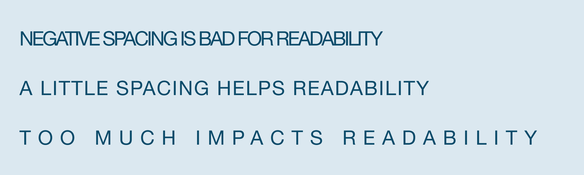 spațiul dintre litere