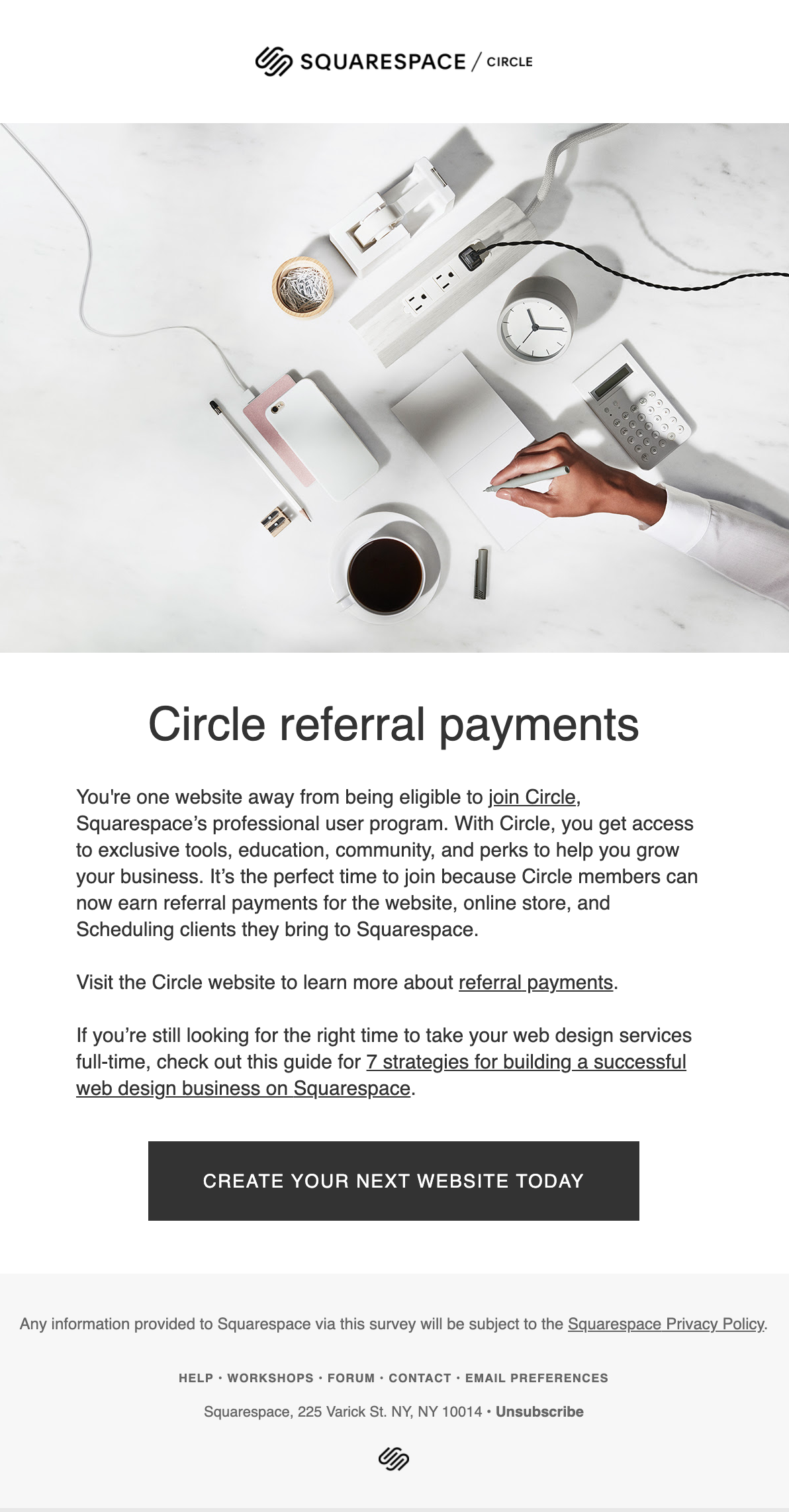 Referral Squarespace