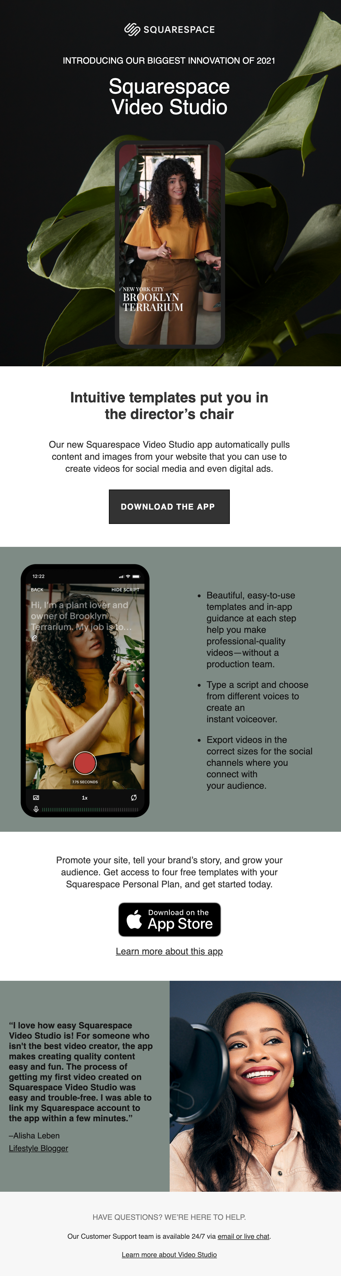Cross-sell di Squarespace