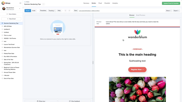 使用 Litmus 进行电子邮件预览