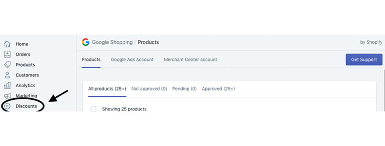 cupón de anuncios de google de shopify
