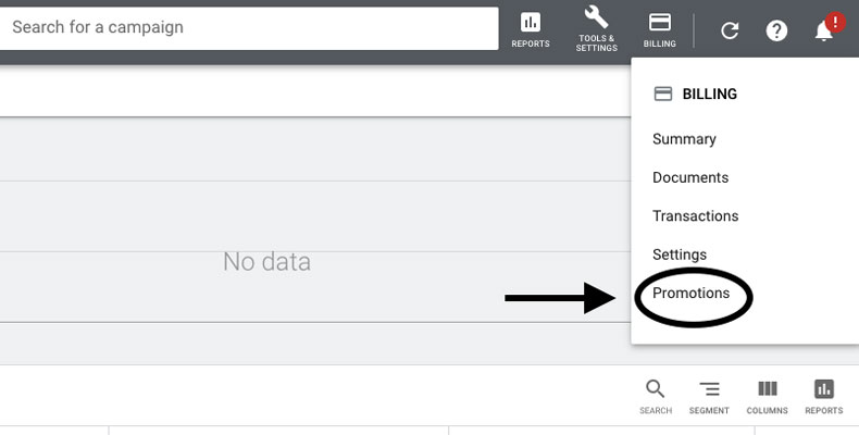promociones de anuncios de google
