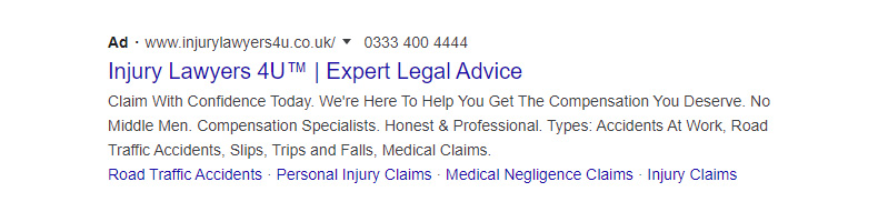 avocats blessures pour vous annonce google