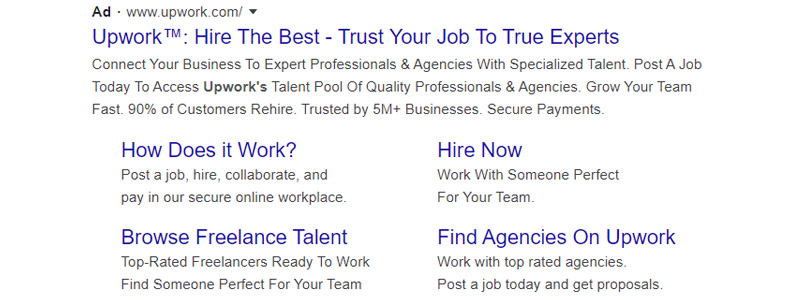 exemple de mise à jour des annonces google