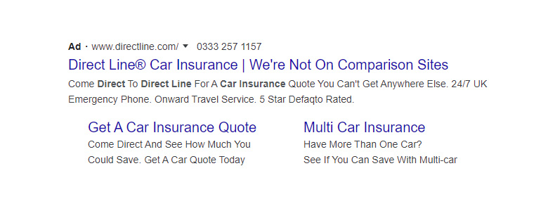 annonce google en ligne directe