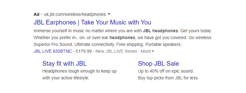 exemple d'annonce jbl google