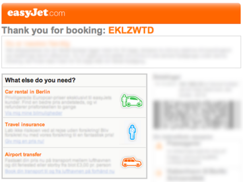 email terima kasih easyJet