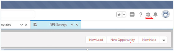Option de menu Salesforce