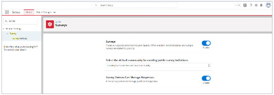 Paramètre d'enquête Salesforce