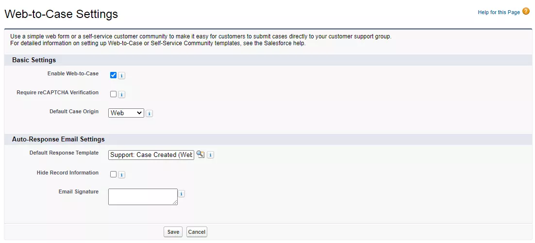 網絡到案例設置