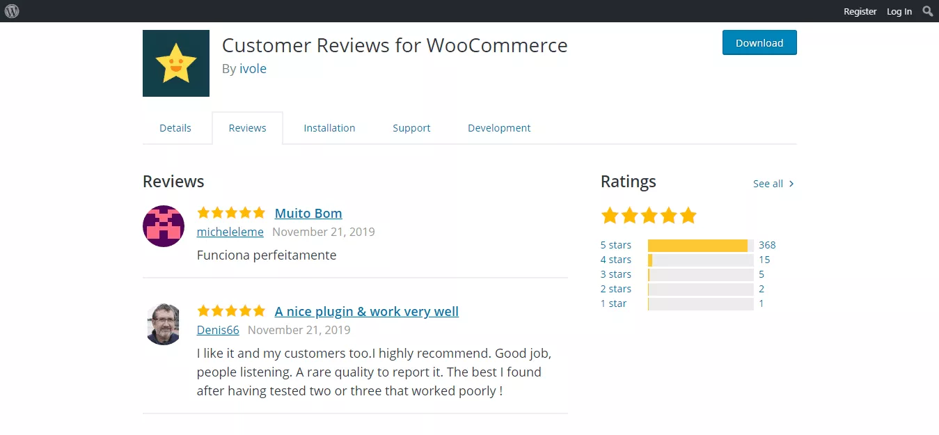 wooCommerce için müşteri yorumları