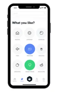 aplikasi seluler makanan Tentukan Tata Letak Dengan Kotak