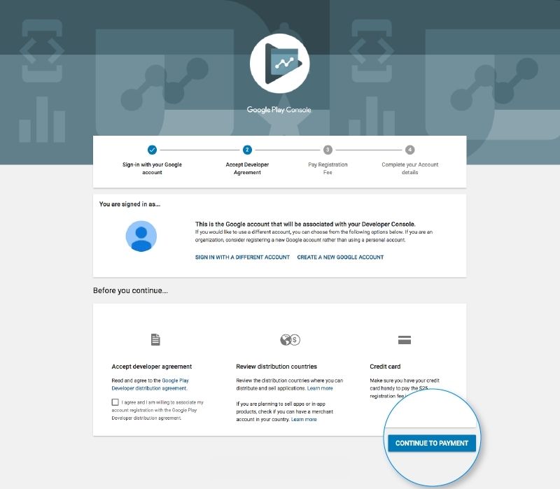 在 Google Play 開發者控制台上開設開發者帳戶
