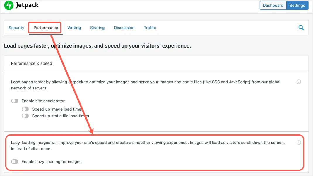 Chargement paresseux avec le plugin Jetpack