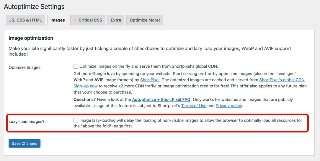 Chargement paresseux dans l'optimisation automatique