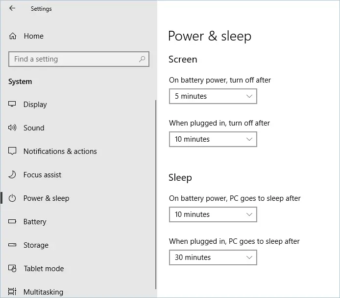 Opcje zasilania i uśpienia