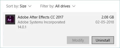 卸載不需要的應用程序