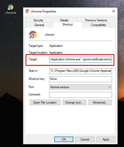 Modificarea comenzilor rapide Chrome