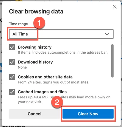 ล้างข้อมูลการท่องเว็บ