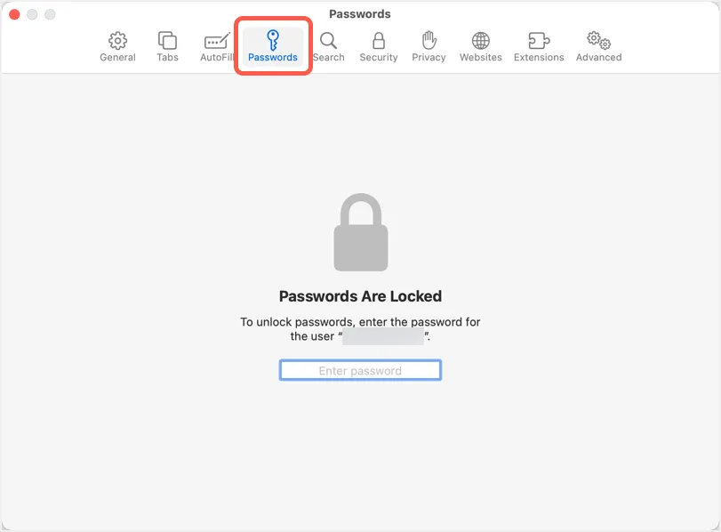 Safari-Passwort-Manager