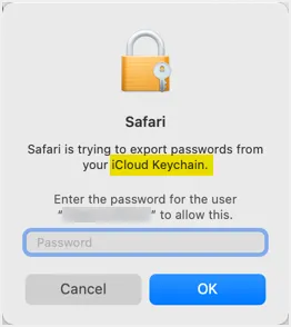 Safari Passwörter aus dem iCloud-Schlüsselbund exportieren