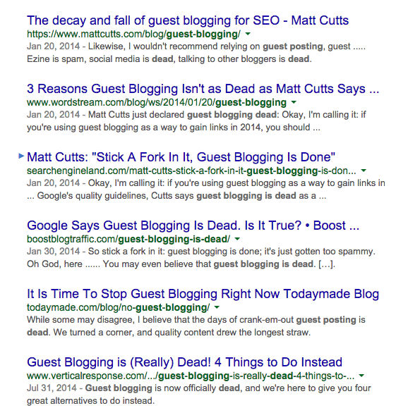 la publicación de invitados está muerta